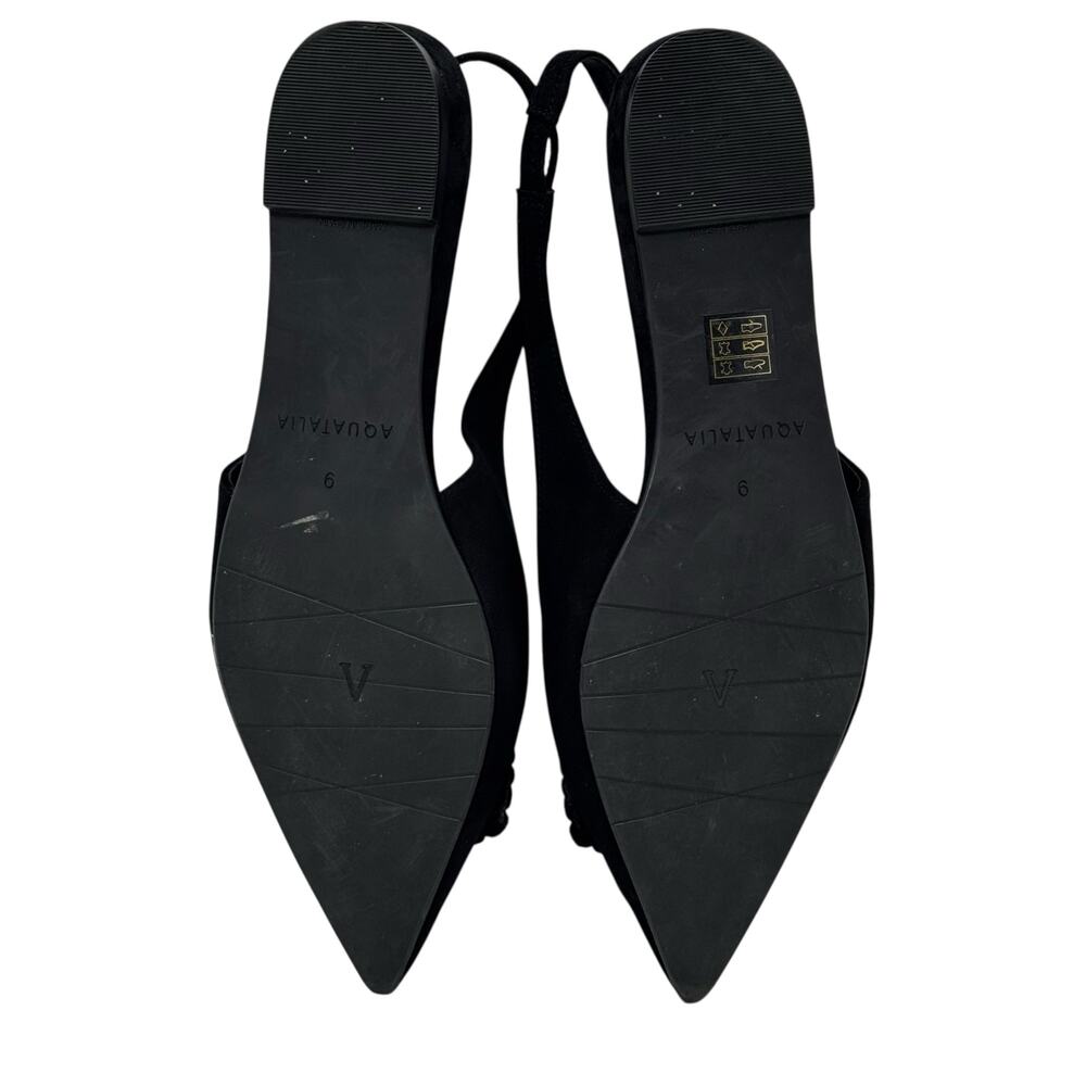 Aquatalia Women's Suede Pointed Toe Buckle Slingback Size 9 - Picture 6 of 9